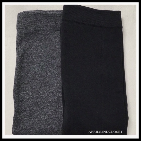 2 FLEECE LINED LEGGINGS FOOTLESS TIGHTS A2C - Picture 6 of 14